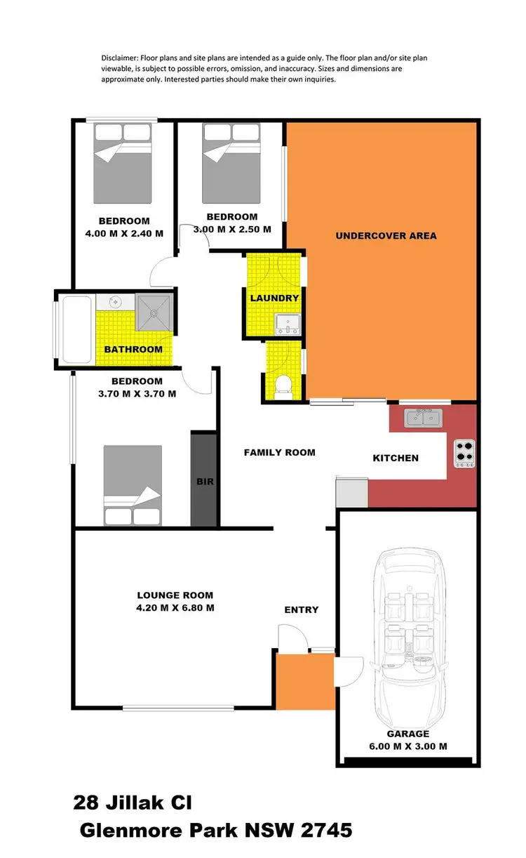 Floorplan of Homely house listing, 28 Jillak Close, Glenmore Park NSW 2745