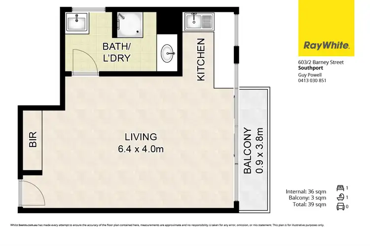 Floorplan of Homely unit listing, 603/2 Barney Street, Southport QLD 4215