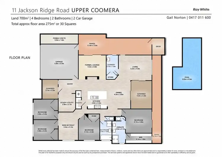 Floorplan of Homely house listing, 11 Jackson Ridge Road, Upper Coomera QLD 4209