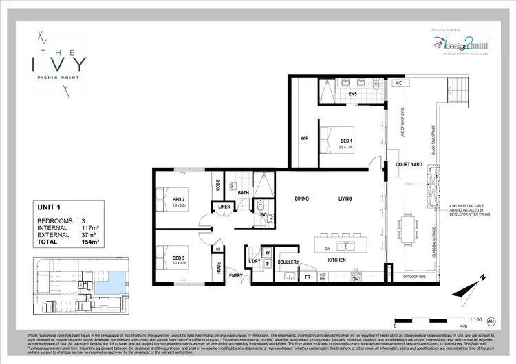 Floorplan of Homely unit listing, 1/26-28 Picnic Point Esplanade, Maroochydore QLD 4558