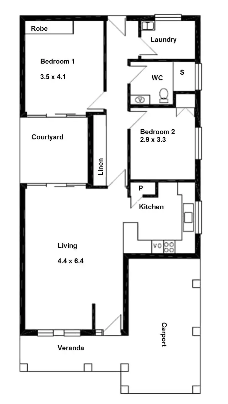 Floorplan of Homely house listing, Unit 29 Bonneyview Village, Barmera SA 5345