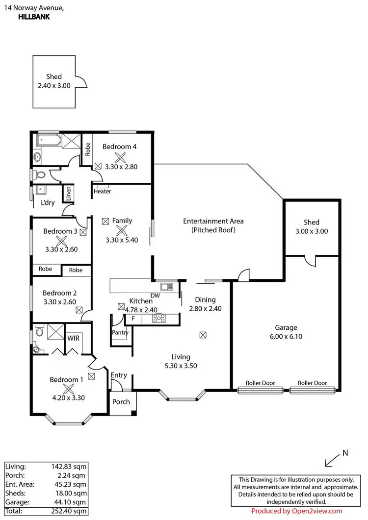 Floorplan of Homely house listing, 14 Norway Avenue, Hillbank SA 5112