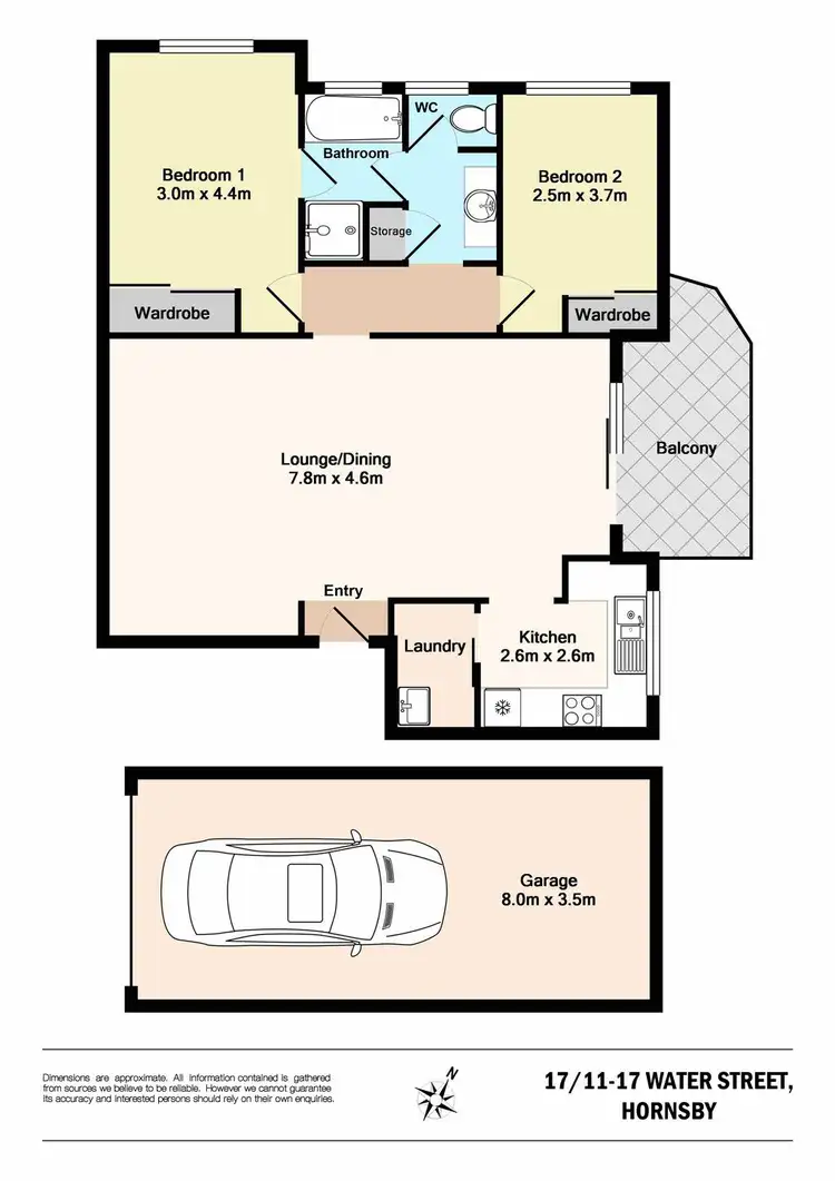 Floorplan of Homely unit listing, 17/11-17 Water Street, Hornsby NSW 2077