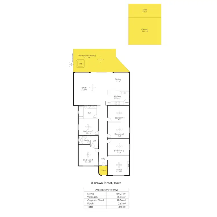 Floorplan of Homely house listing, 8 Brown Street, Hove SA 5048