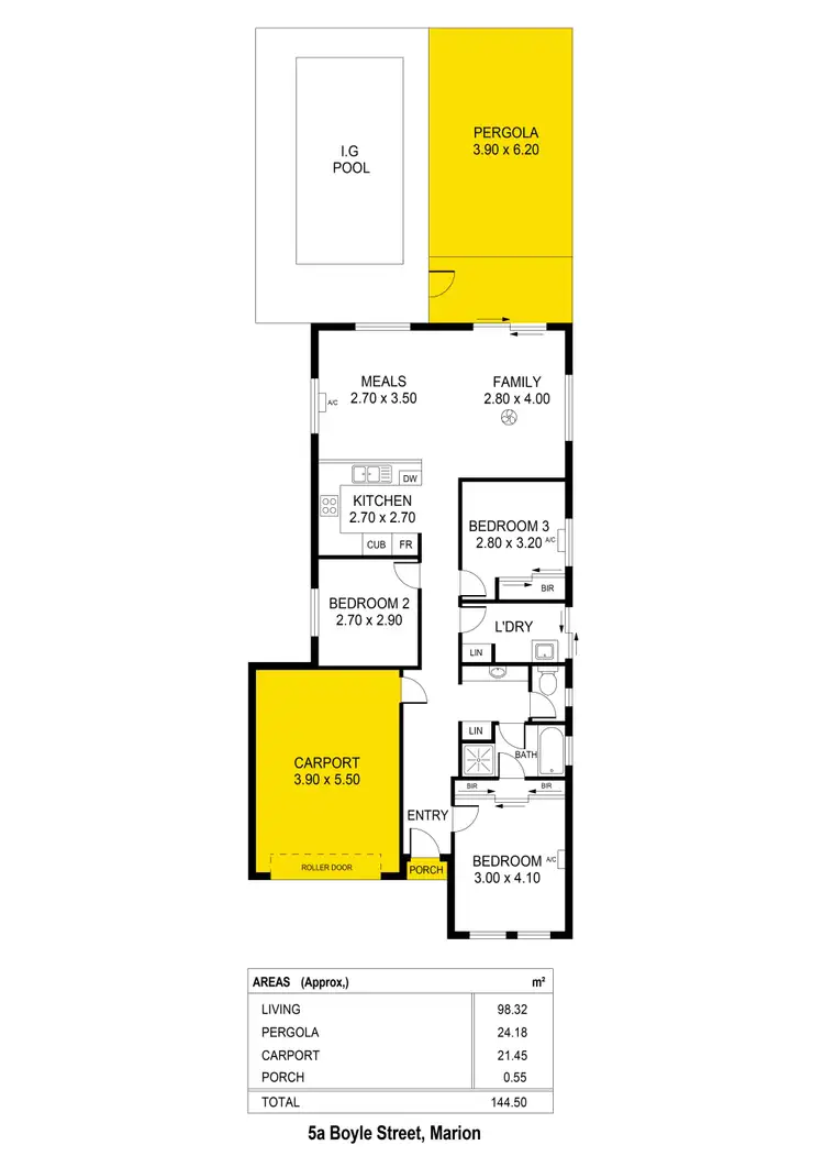 Floorplan of Homely house listing, 5A Boyle Street, Marion SA 5043