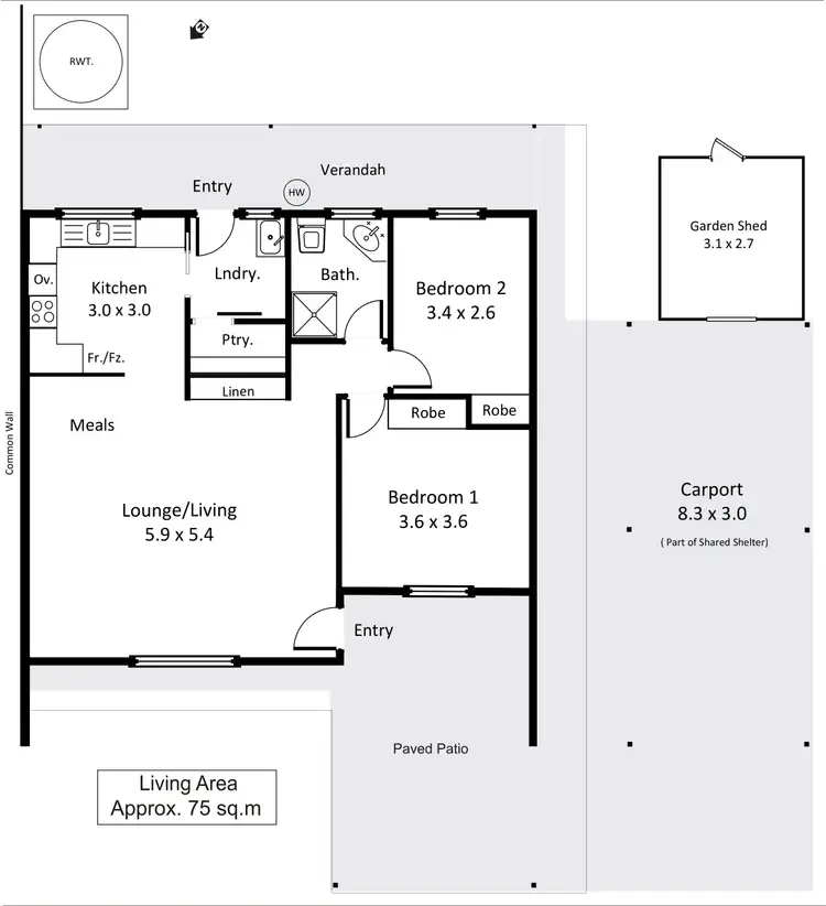 Floorplan of Homely house listing, Unit 3, 22 Sturt Street, Barmera SA 5345