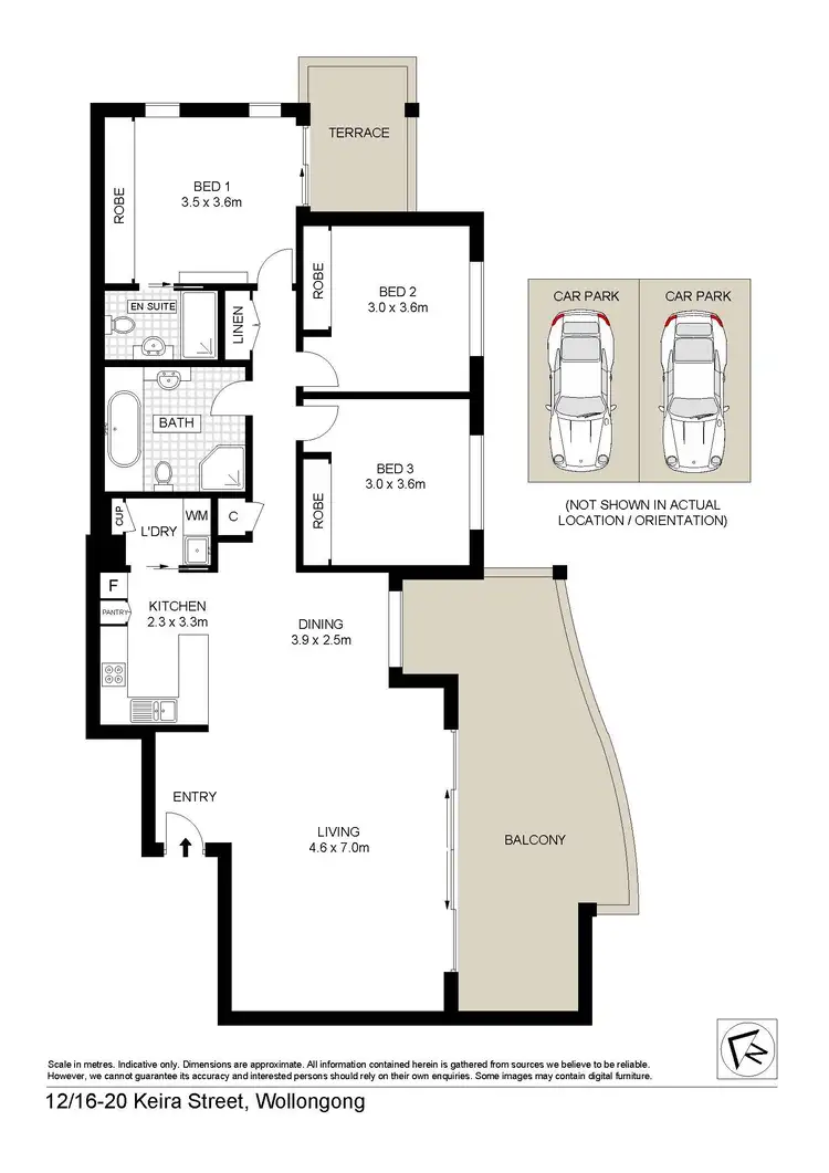 Floorplan of Homely unit listing, 12/16-20 Keira Street, Wollongong NSW 2500