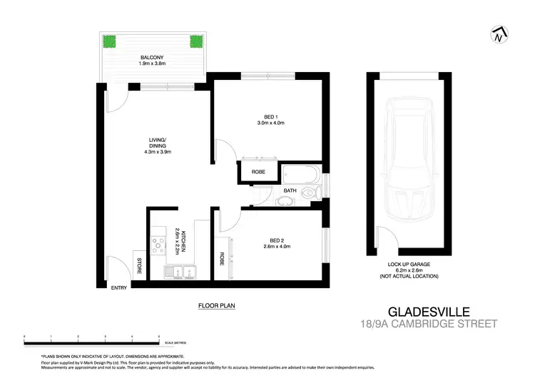 Floorplan of Homely apartment listing, 18/9A Cambridge Street, Gladesville NSW 2111
