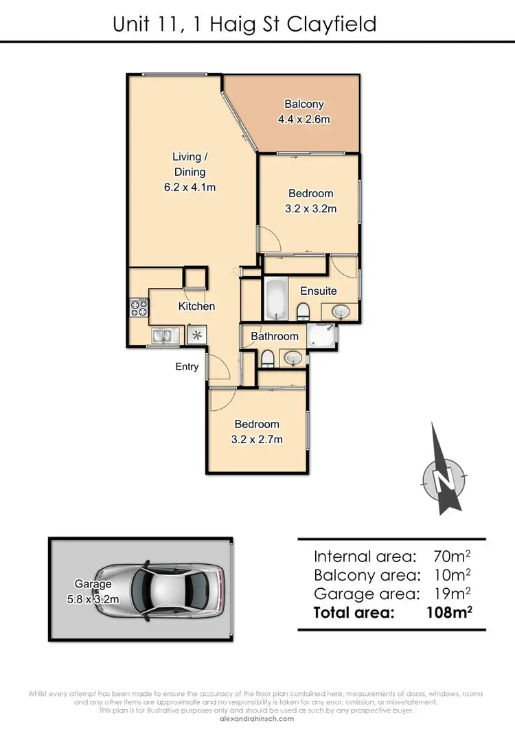 Floorplan of Homely unit listing, 11/1 Haig Street, Clayfield QLD 4011
