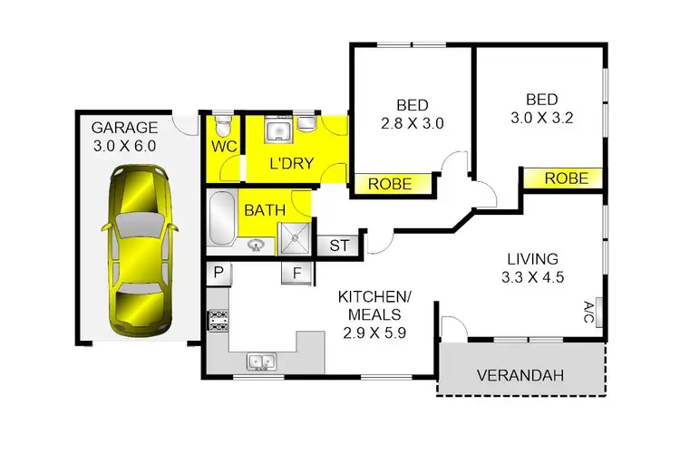 Floorplan of Homely unit listing, 3/73-75 Sparks Road, Norlane VIC 3214