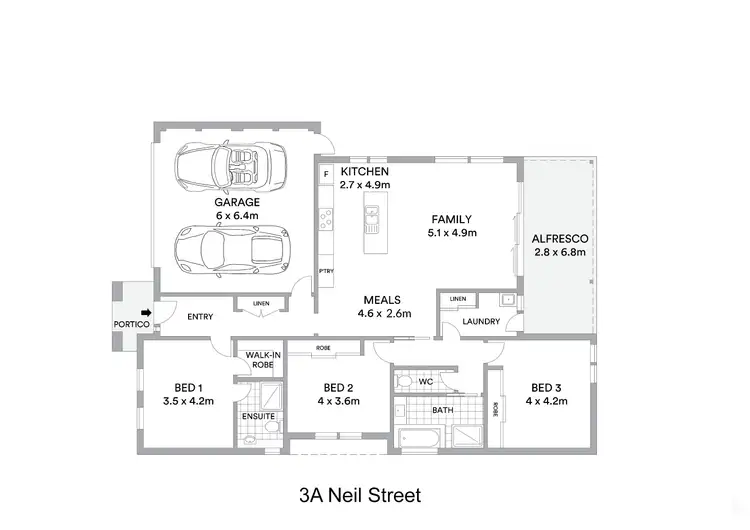 Floorplan of Homely house listing, 3A Neil Street, Belmont VIC 3216