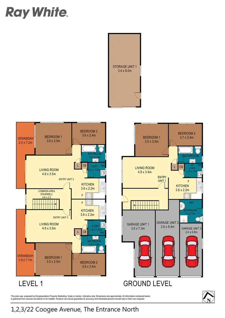 Floorplan of Homely block of units listing, 1,2,3/22 Coogee Avenue, The Entrance North NSW 2261