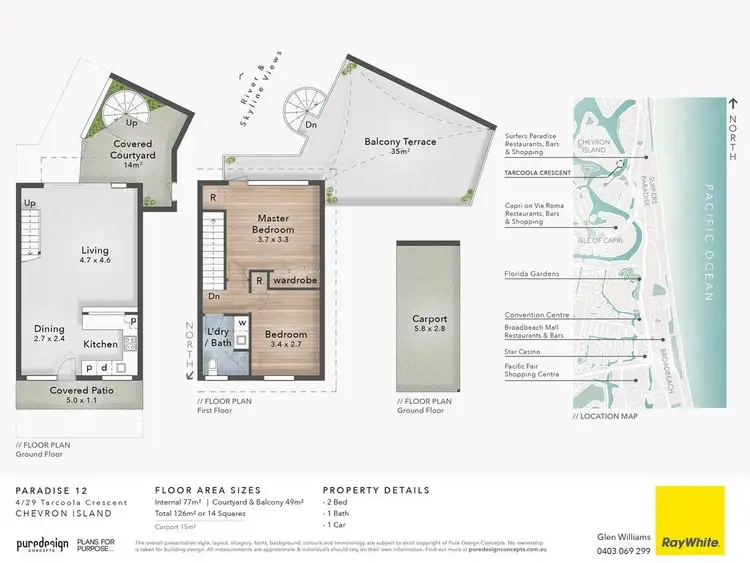 Floorplan of Homely apartment listing, 4/29 Tarcoola Crescent, Chevron Island QLD 4217