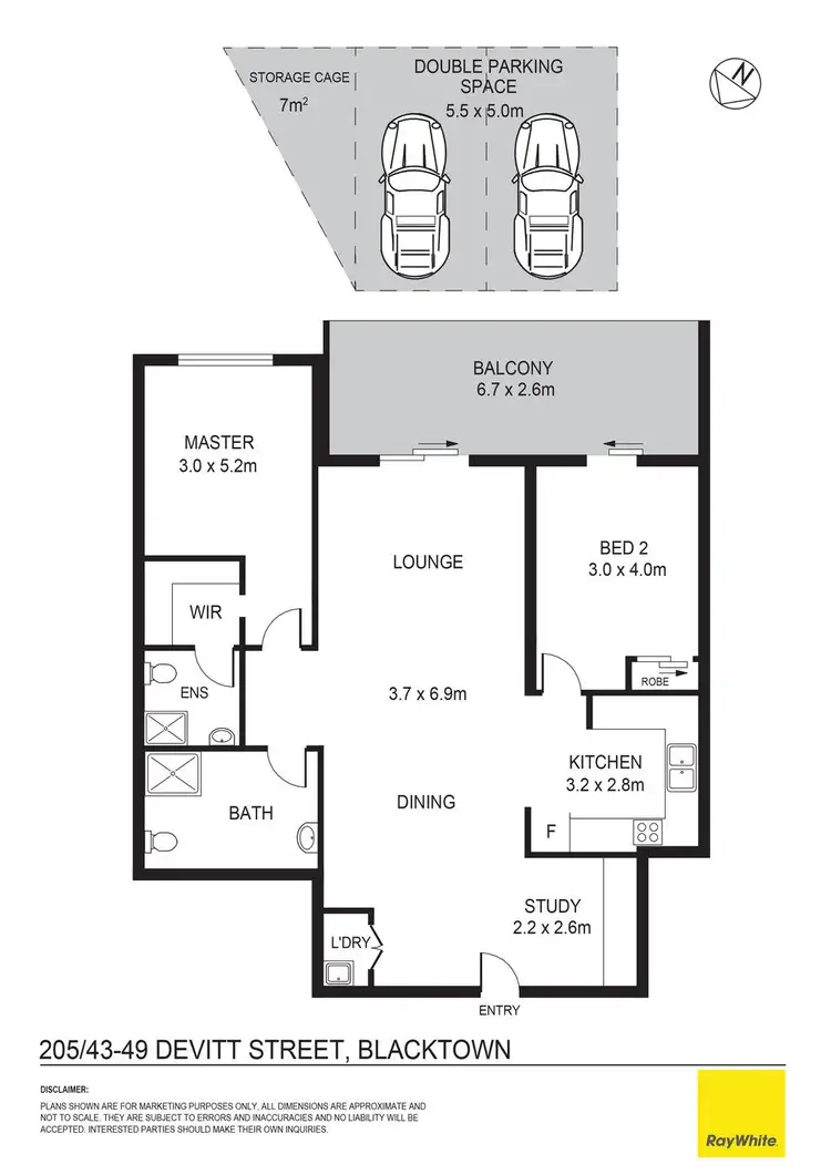 Floorplan of Homely apartment listing, 205/43 Devitt Street, Blacktown NSW 2148