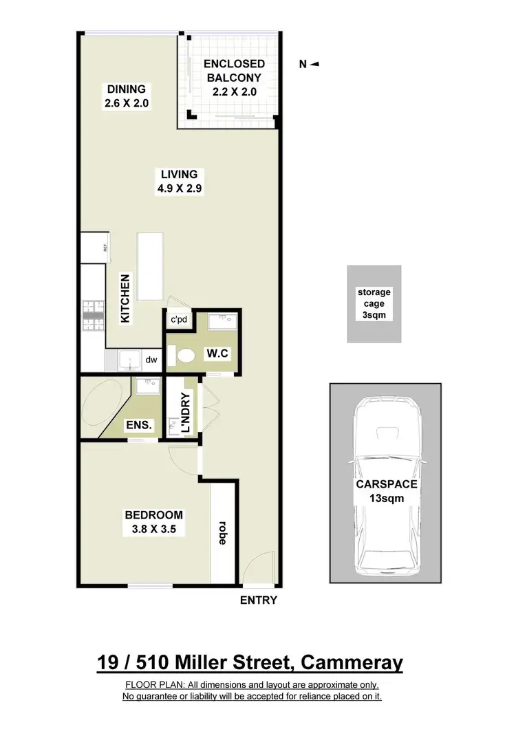 Floorplan of Homely apartment listing, 19/510 Miller Street, Cammeray NSW 2062