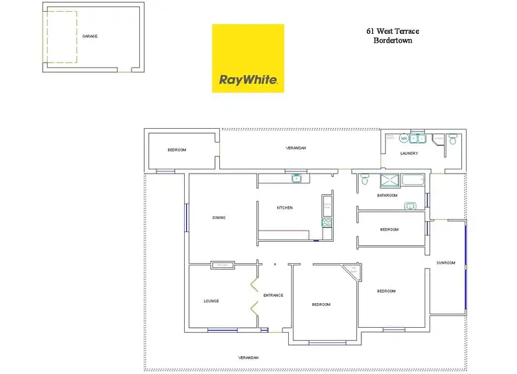 Floorplan of Homely house listing, 61 West Terrace, Bordertown SA 5268