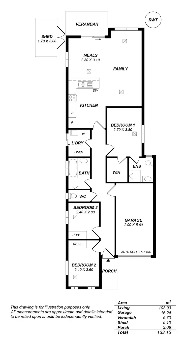 Floorplan of Homely house listing, 1 Kuta Place, Aldinga Beach SA 5173