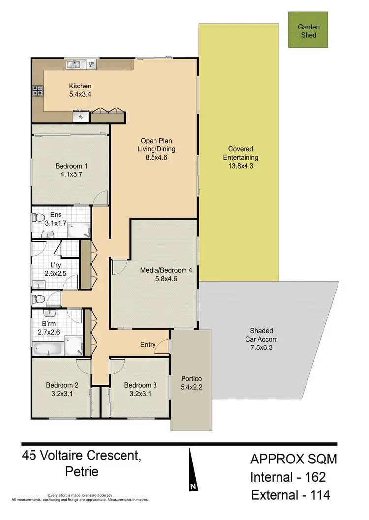 Floorplan of Homely house listing, 45 Voltaire Crescent, Petrie QLD 4502