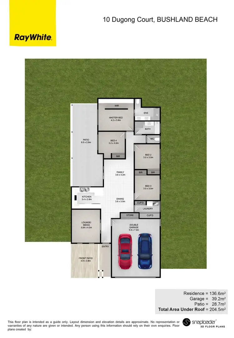 Floorplan of Homely house listing, 10 Dugong Court, Bushland Beach QLD 4818