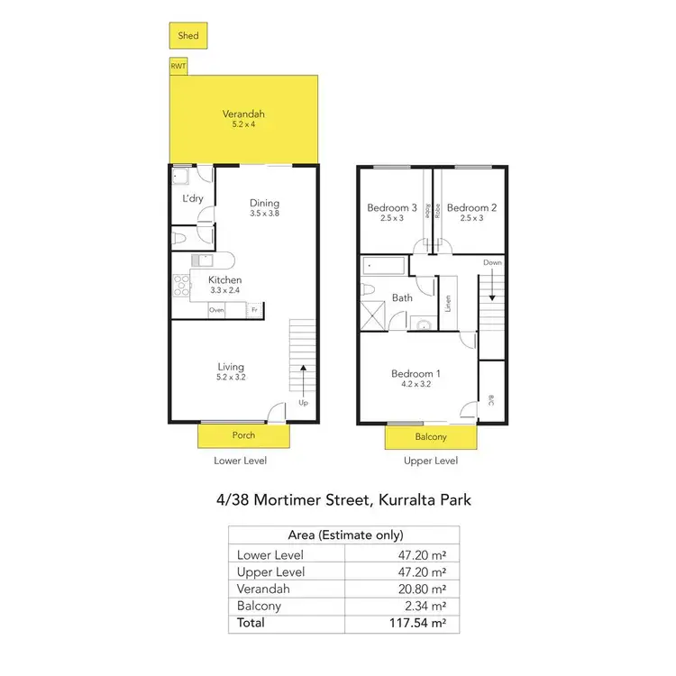 Floorplan of Homely house listing, 4/38 Mortimer Street, Kurralta Park SA 5037