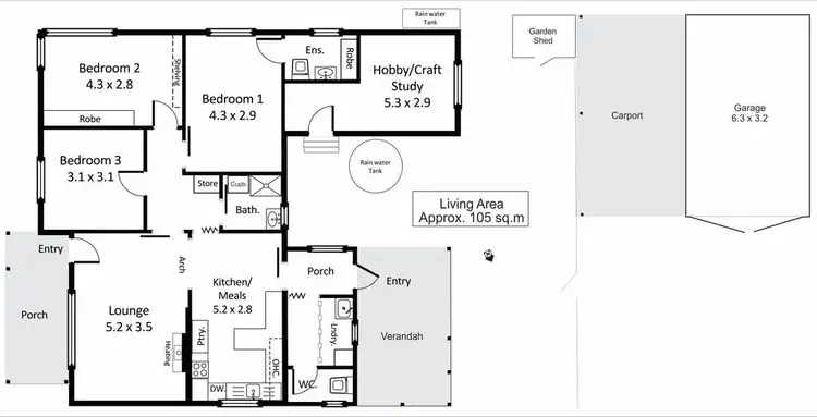 Floorplan of Homely house listing, 15 Worman Street, Berri SA 5343