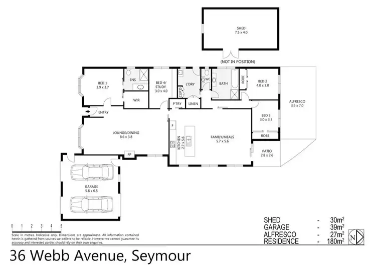 Floorplan of Homely house listing, 36 Webb Avenue, Seymour VIC 3660