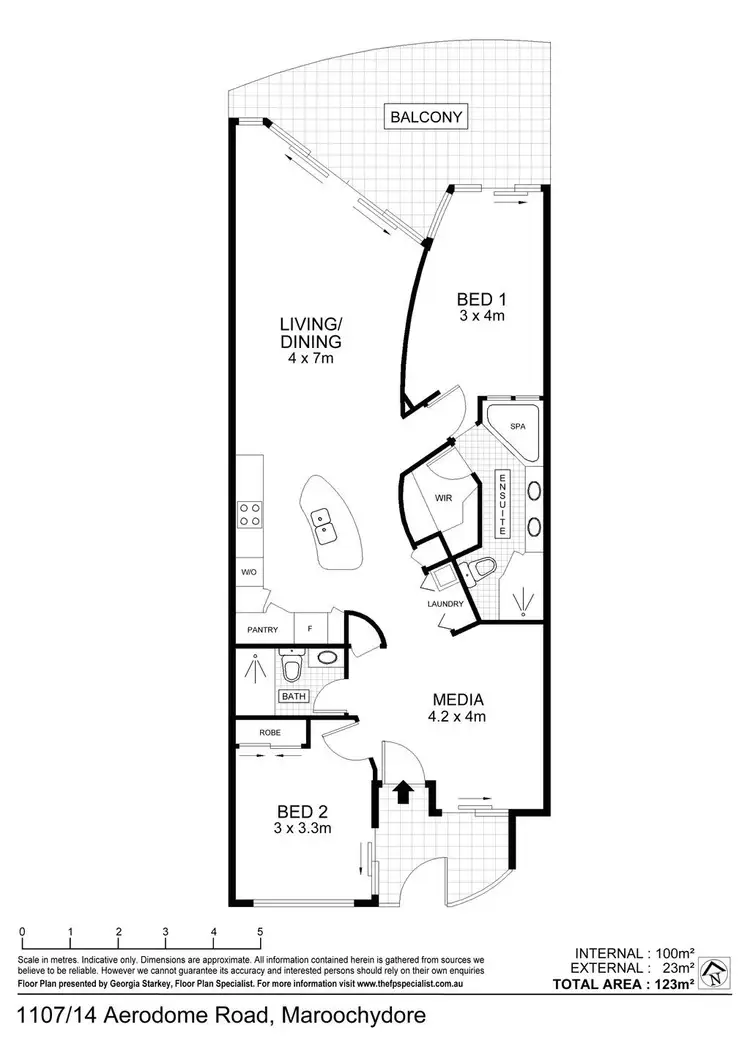 Floorplan of Homely unit listing, 1107/14-20 Aerodrome Road, Maroochydore QLD 4558