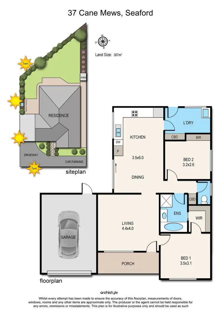 Floorplan of Homely unit listing, 37 Cane Mews, Seaford VIC 3198