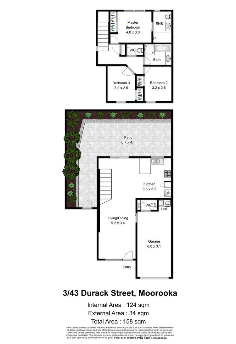 Floorplan of Homely townhouse listing, 3/43 Durack Street, Moorooka QLD 4105