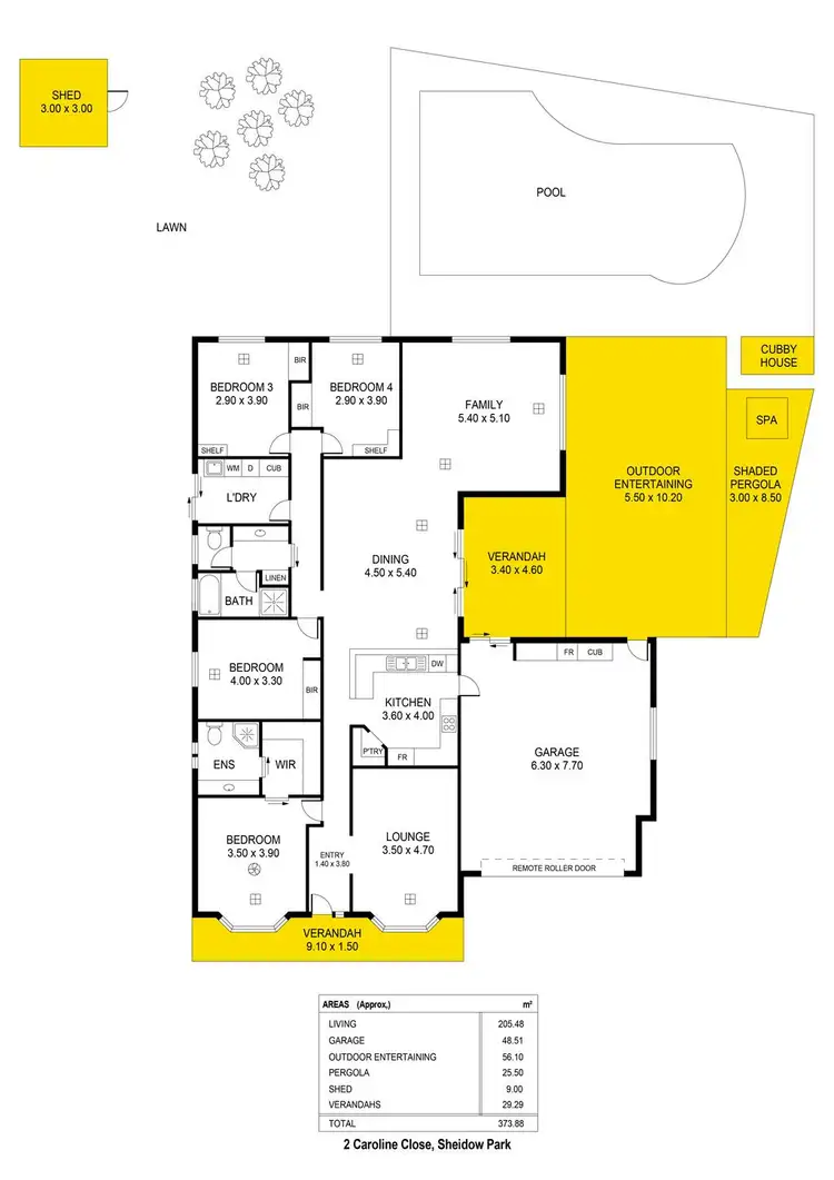 Floorplan of Homely house listing, 2 Caroline Close, Sheidow Park SA 5158