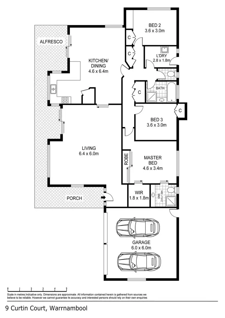 Floorplan of Homely house listing, 9 Curtin Court, Warrnambool VIC 3280