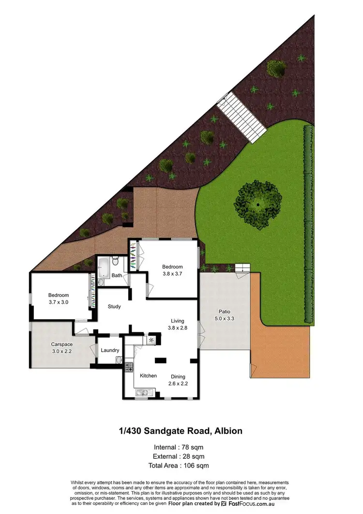 Floorplan of Homely apartment listing, 1/430 Sandgate Road, Albion QLD 4010