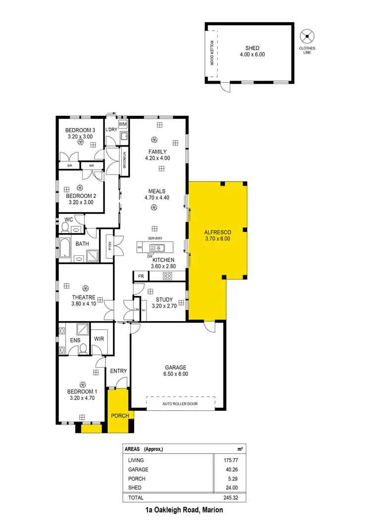 Floorplan of Homely house listing, 1A Oakleigh Road, Marion SA 5043