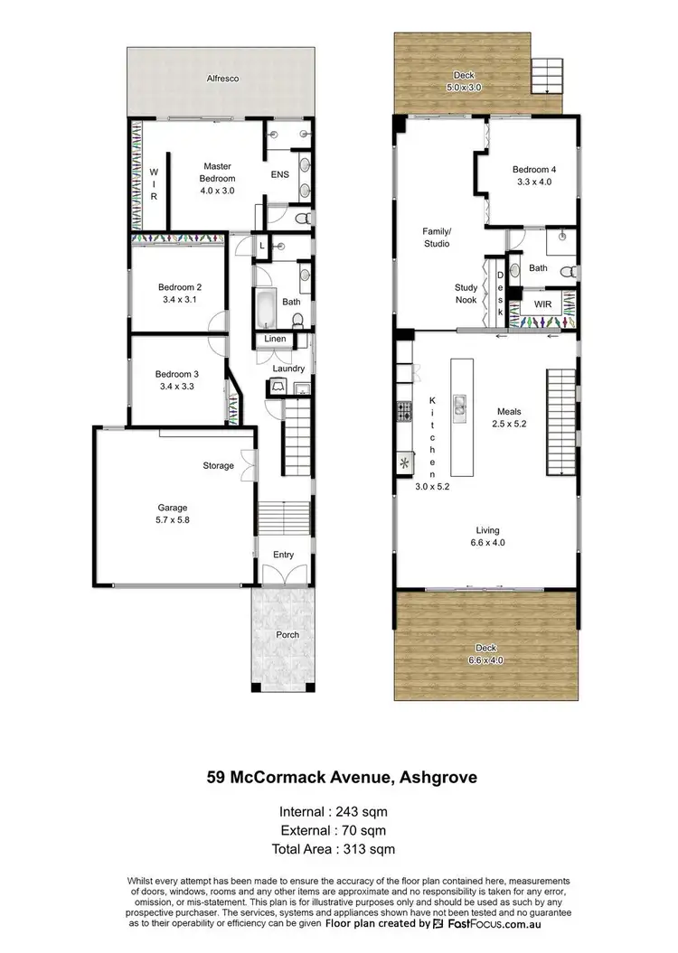 Floorplan of Homely house listing, 59 McCormack Avenue, Ashgrove QLD 4060