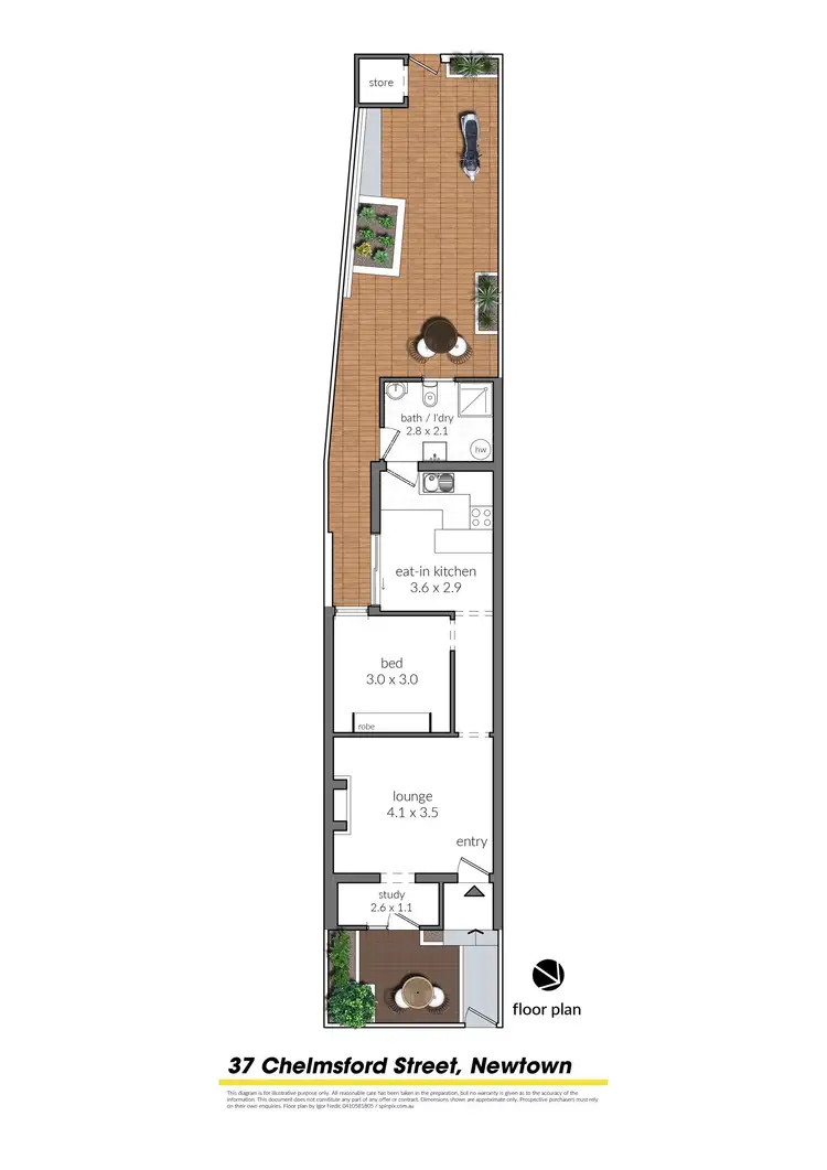 Floorplan of Homely house listing, 37 Chelmsford Street, Newtown NSW 2042