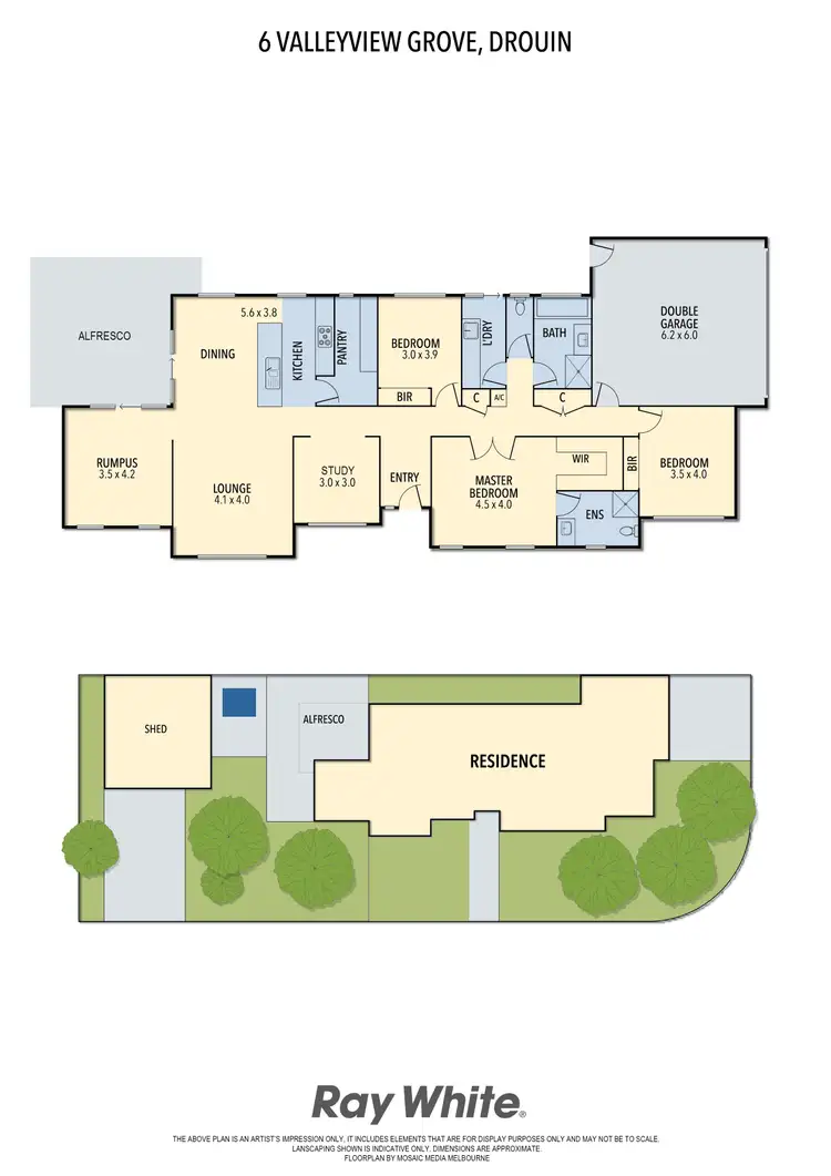 Floorplan of Homely house listing, 6 Valleyview Grove, Drouin VIC 3818