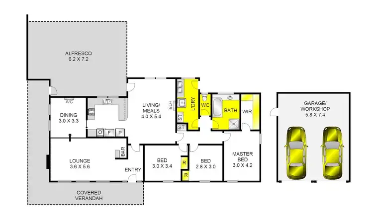 Floorplan of Homely house listing, 1 Henderson Drive, Lara VIC 3212