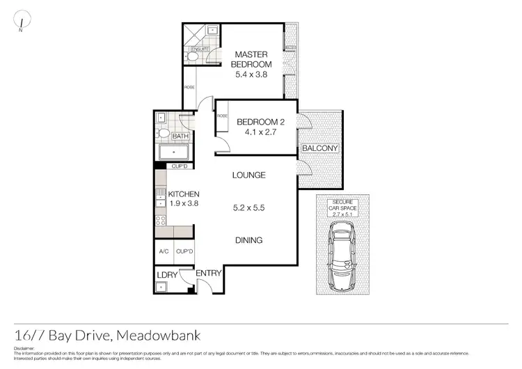 Floorplan of Homely unit listing, 16/7 Bay Drive, Meadowbank NSW 2114