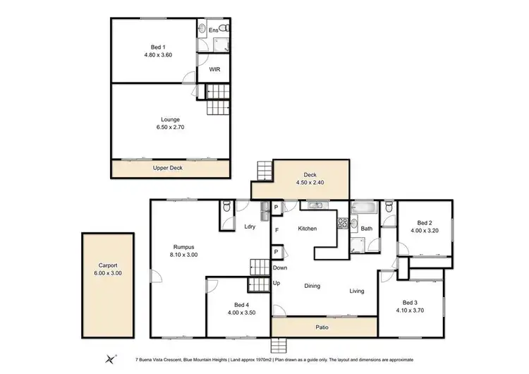 Floorplan of Homely house listing, 7 Buena Vista Crescent, Blue Mountain Heights QLD 4350