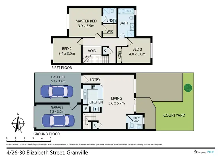 Floorplan of Homely townhouse listing, 4/26-30 Elizabeth Street, Granville NSW 2142