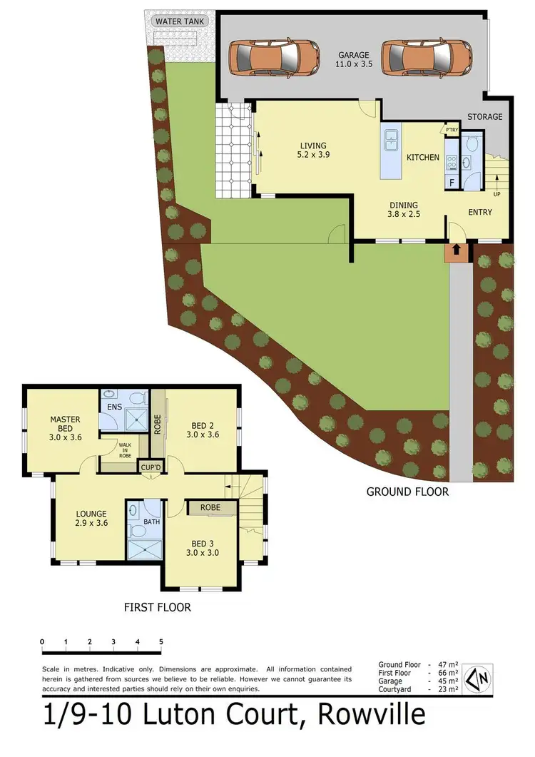 Floorplan of Homely townhouse listing, 1/9-10 Luton Court, Rowville VIC 3178