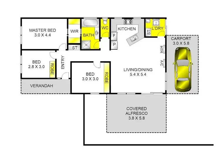 Floorplan of Homely house listing, 1 Victor Place, Lara VIC 3212