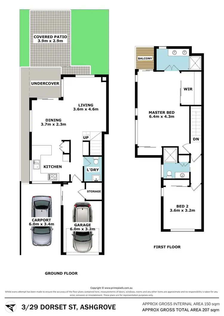 Floorplan of Homely townhouse listing, 3/29 Dorset Street, Ashgrove QLD 4060