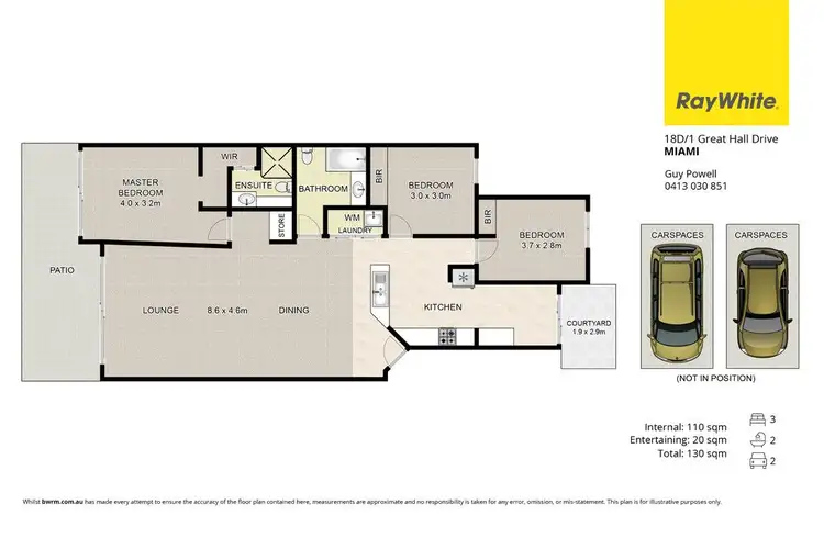 Floorplan of Homely unit listing, 18D/1 Great Hall Drive, Miami QLD 4220