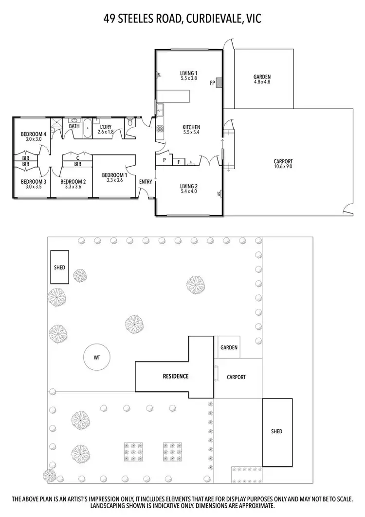 Floorplan of Homely rural property listing, 49 Steeles Road, Curdievale VIC 3268