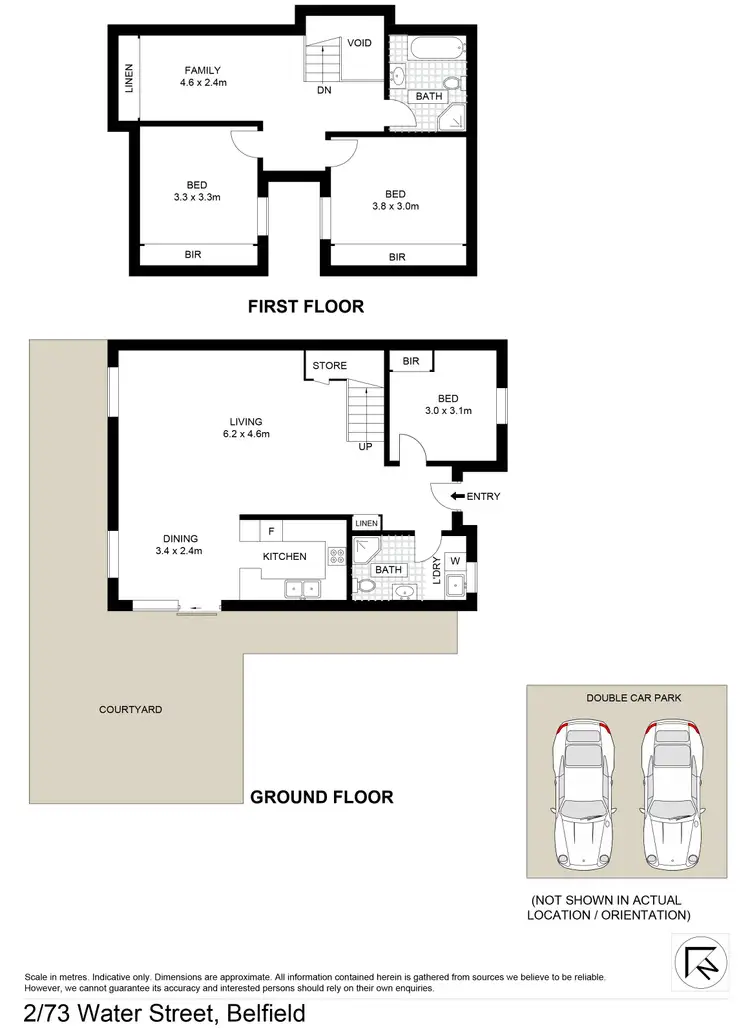 Floorplan of Homely townhouse listing, 2/73 Water Street, Belfield NSW 2191