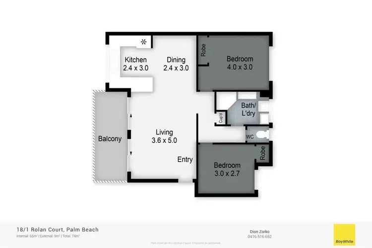 Floorplan of Homely unit listing, 18/1 Rolan Court, Palm Beach QLD 4221