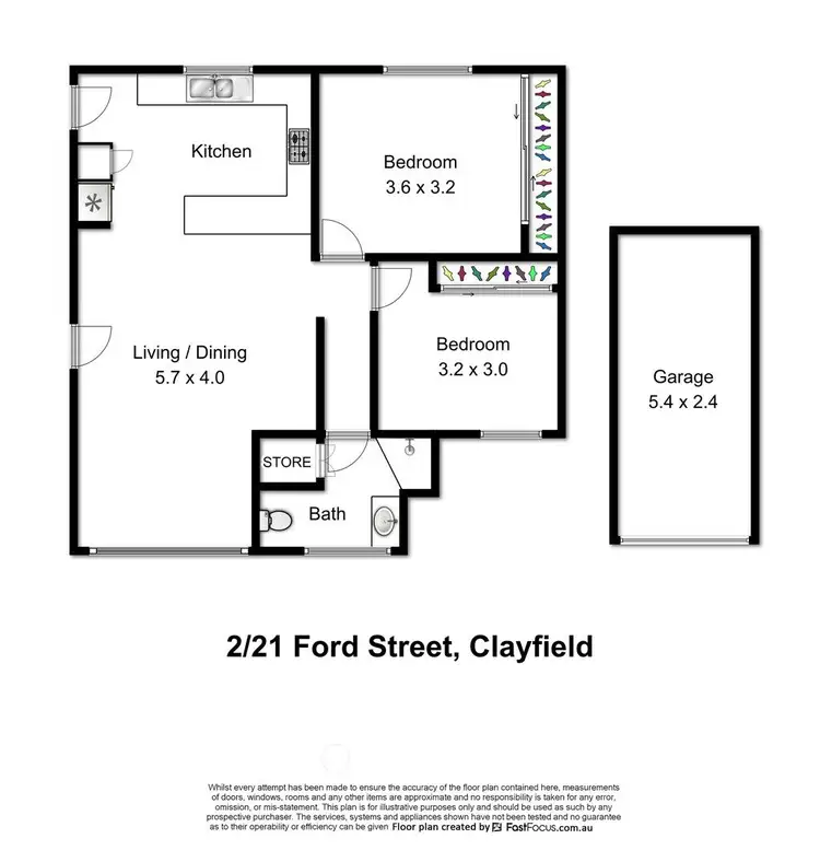 Floorplan of Homely apartment listing, 2/21 Ford Street, Clayfield QLD 4011