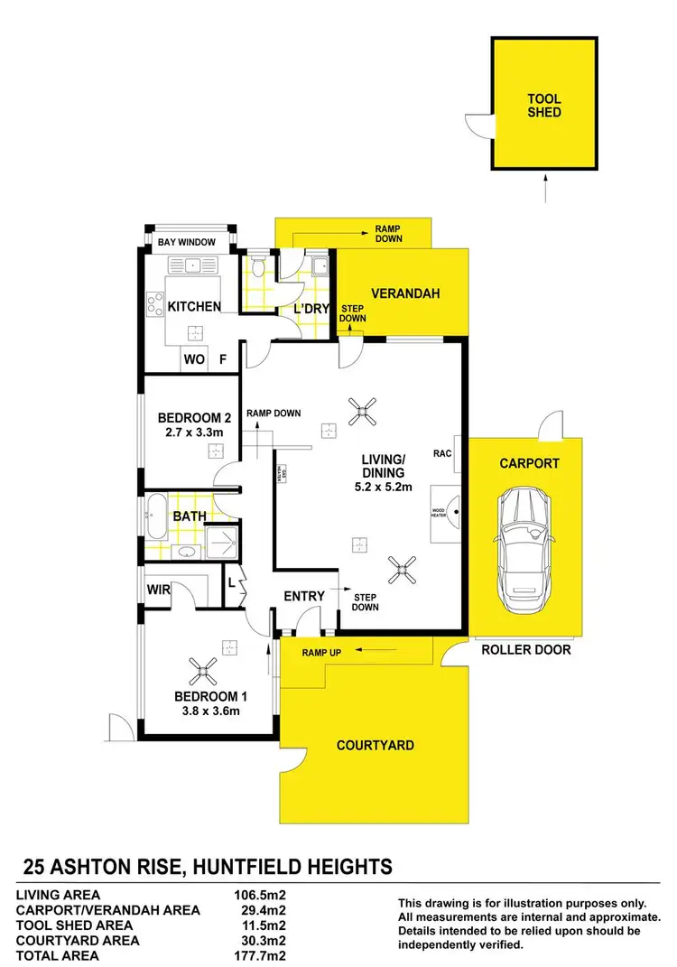 Floorplan of Homely house listing, 25 Ashton Rise, Huntfield Heights SA 5163