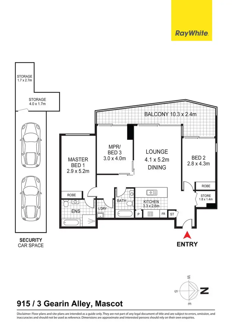 Floorplan of Homely apartment listing, 915/3 Gearin Alley, Mascot NSW 2020